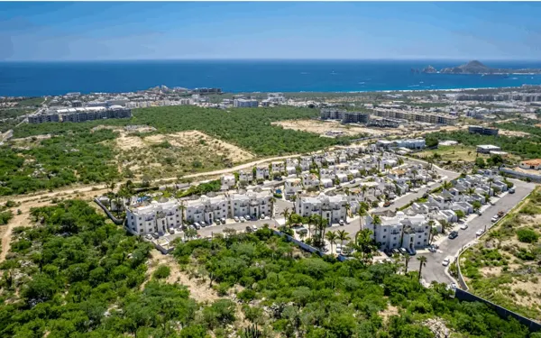 Aerial view of the La Vista residential area in El Tezal, Cabo San Lucas